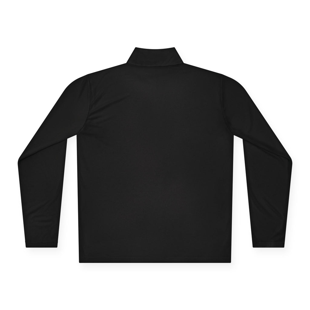 Quarter-Zip Pullover — Retro Floral Badge Embroidered Pullover