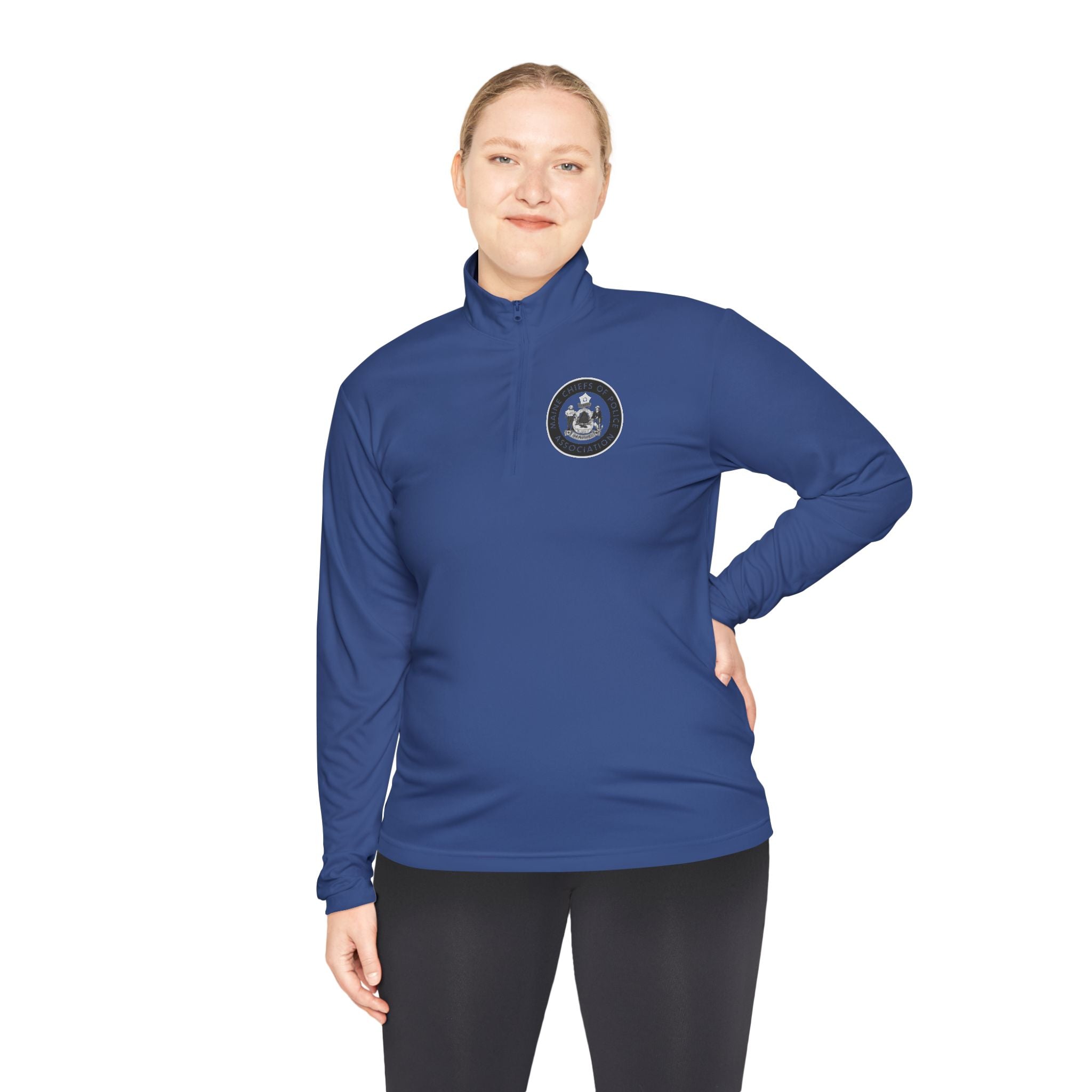 Quarter-Zip Pullover — Minimal Paw Emblem Chest Logo, Casual Outdoor Layer