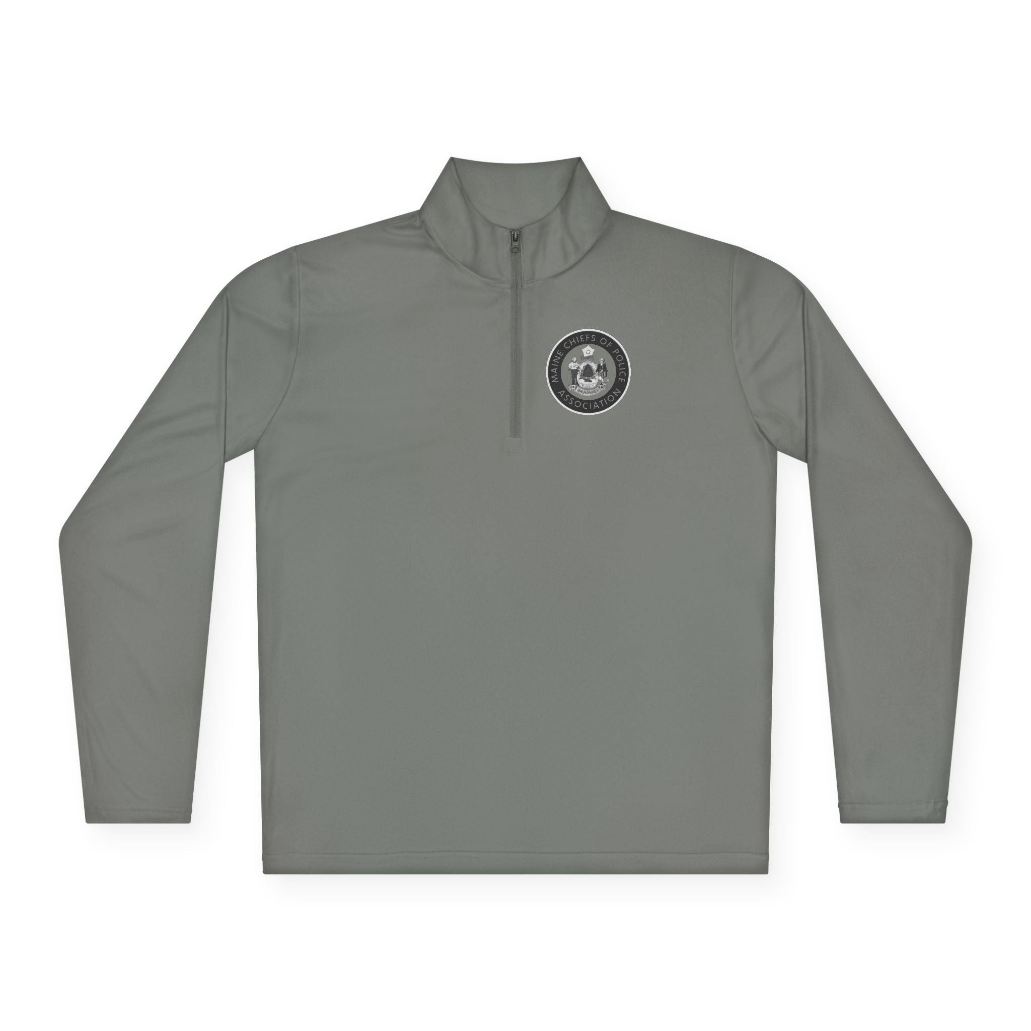 Quarter-Zip Pullover — Minimal Paw Emblem Chest Logo, Casual Outdoor Layer