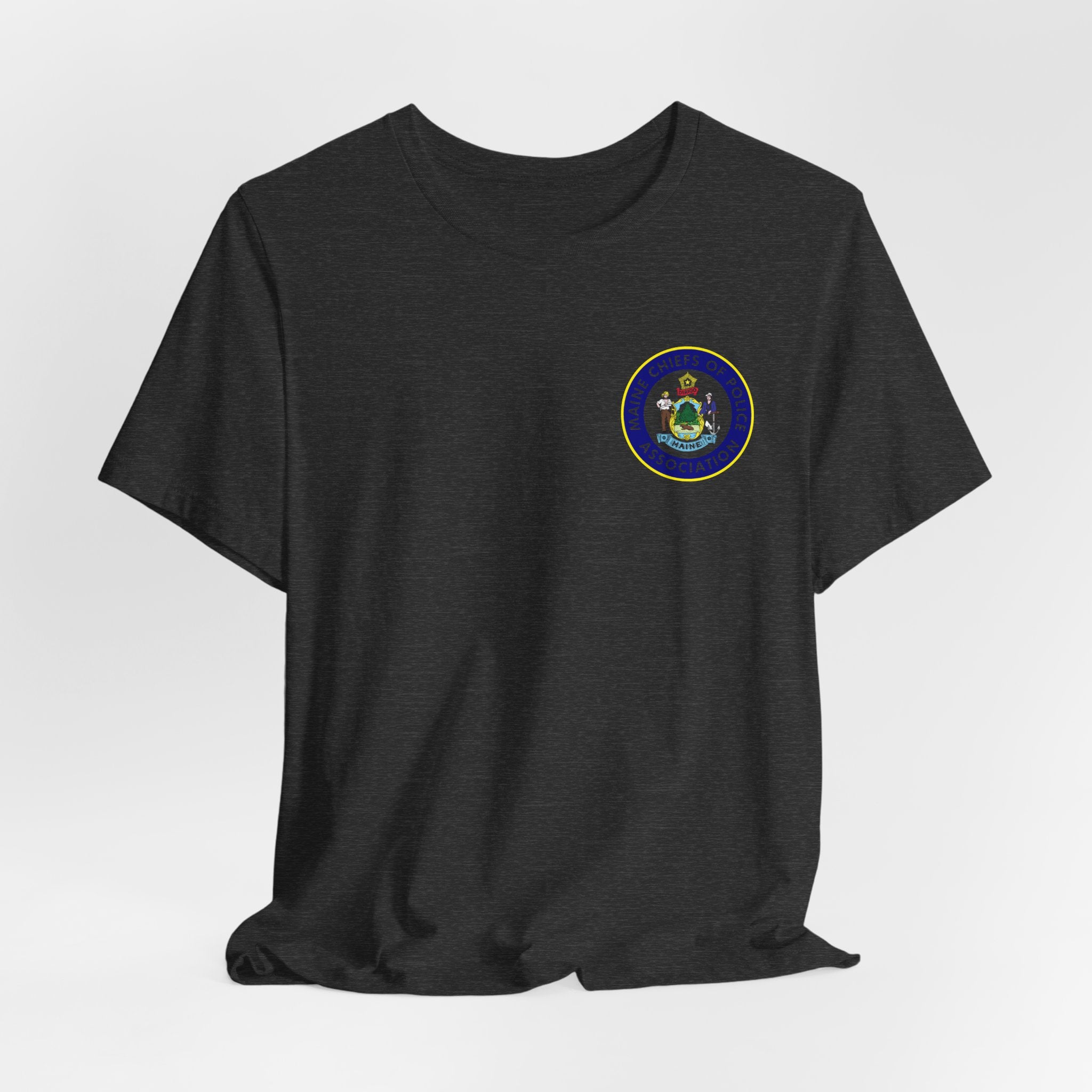 Salish Chiefs of Police Association Logo Tee — Small Chest Emblem Short Sleeve Shirt