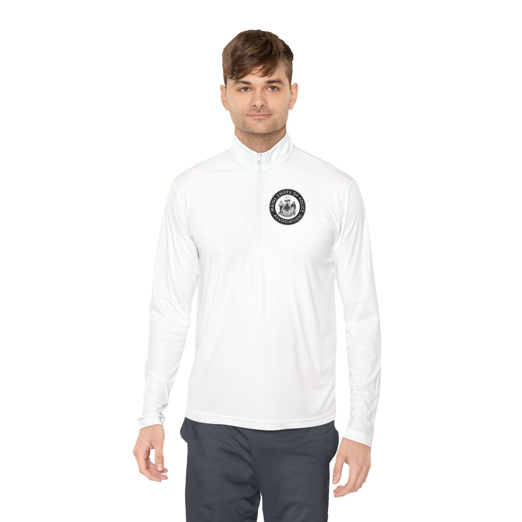 Quarter-Zip Pullover — Minimal Paw Emblem Chest Logo, Casual Outdoor Layer