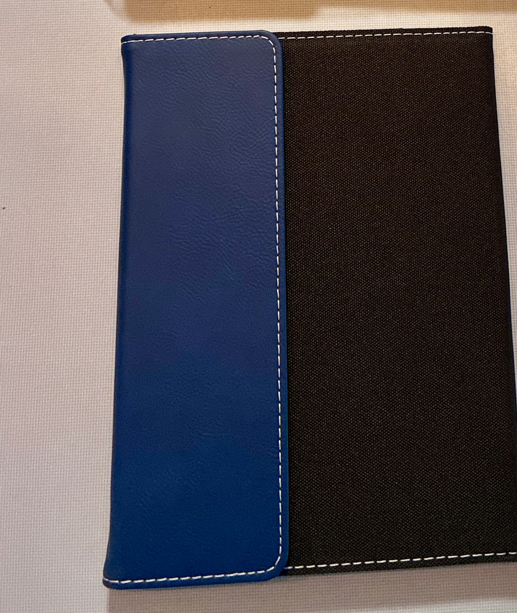 7" x 9"  Laserable Leatherette / Canvas Portfolio with Notepad