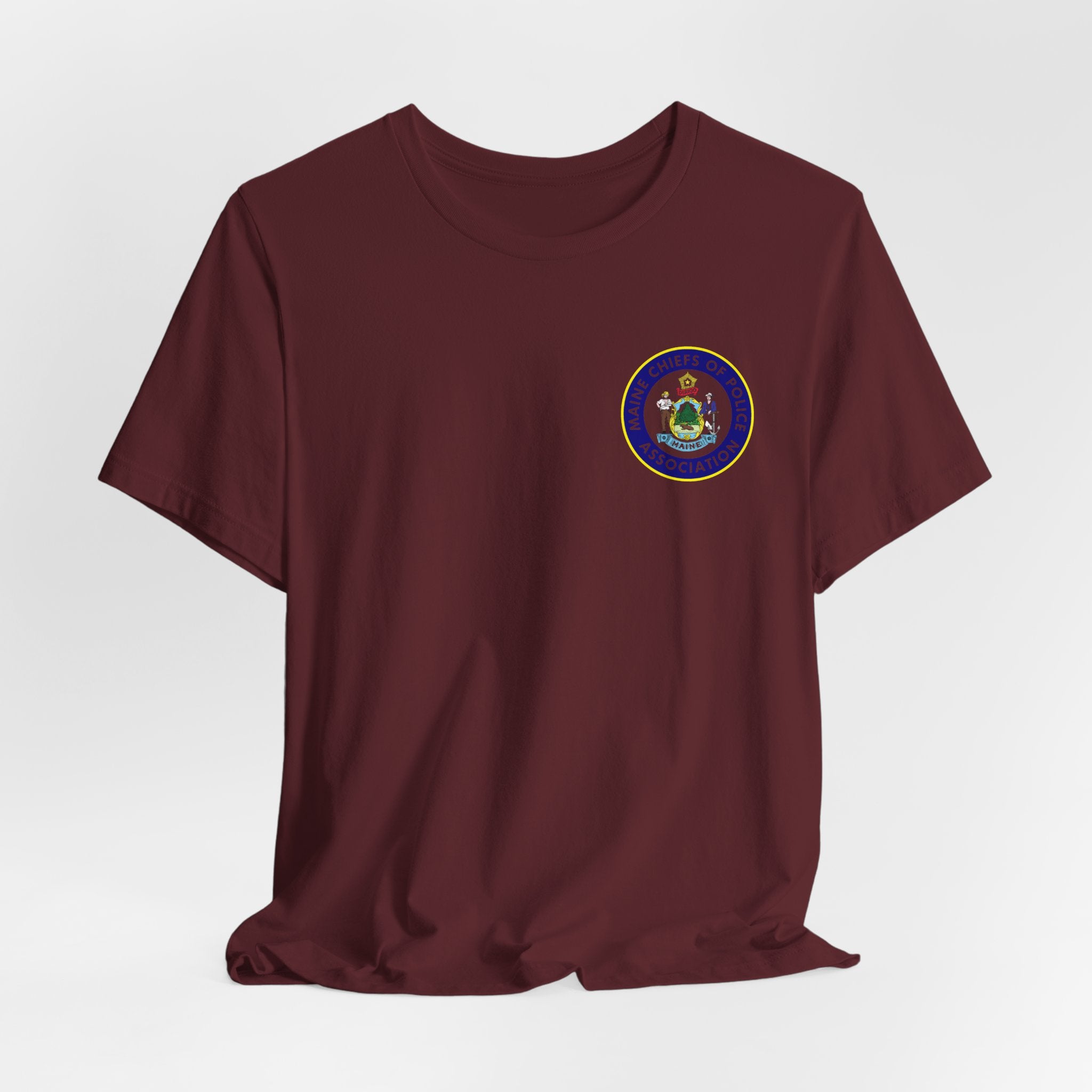 Salish Chiefs of Police Association Logo Tee — Small Chest Emblem Short Sleeve Shirt