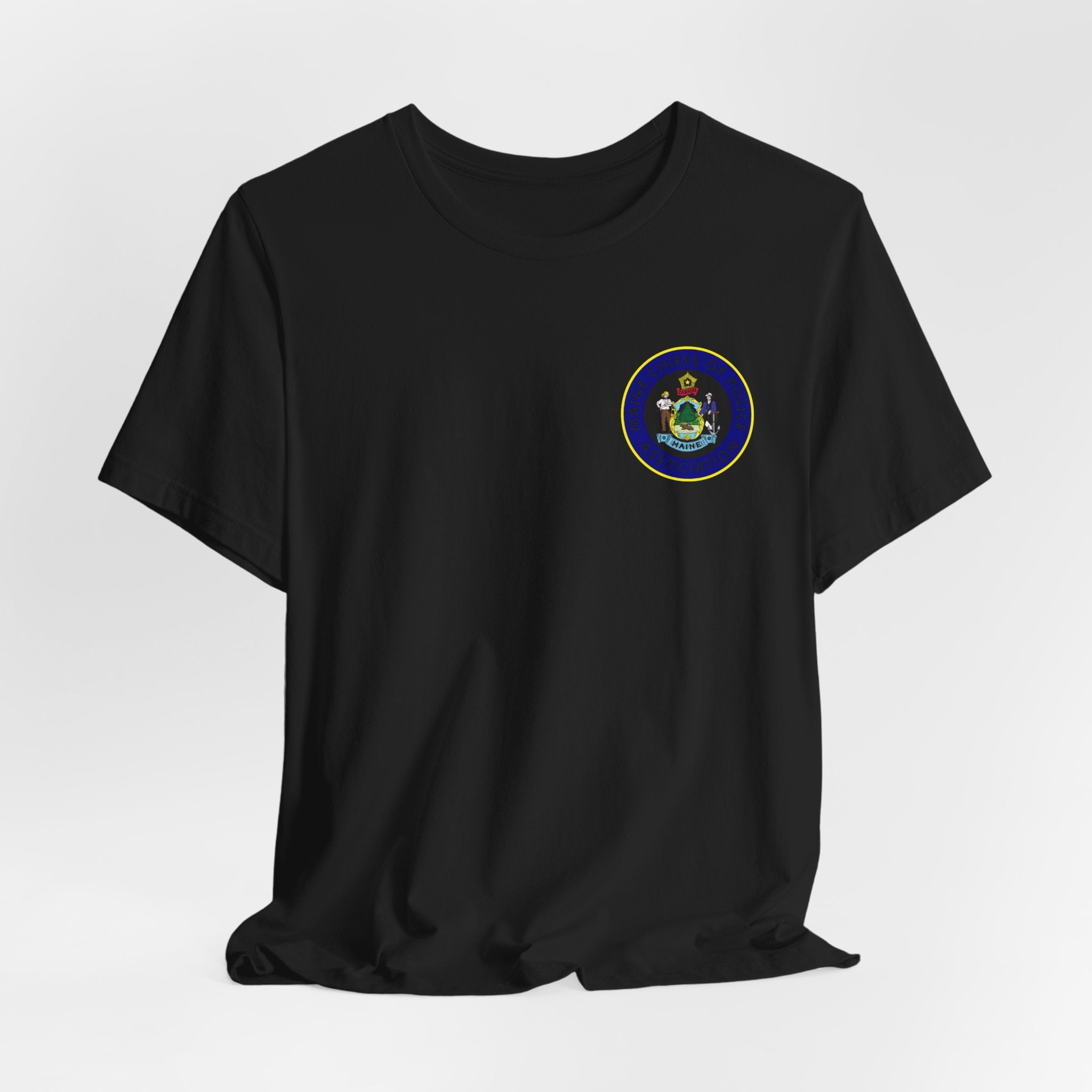 Salish Chiefs of Police Association Logo Tee — Small Chest Emblem Short Sleeve Shirt