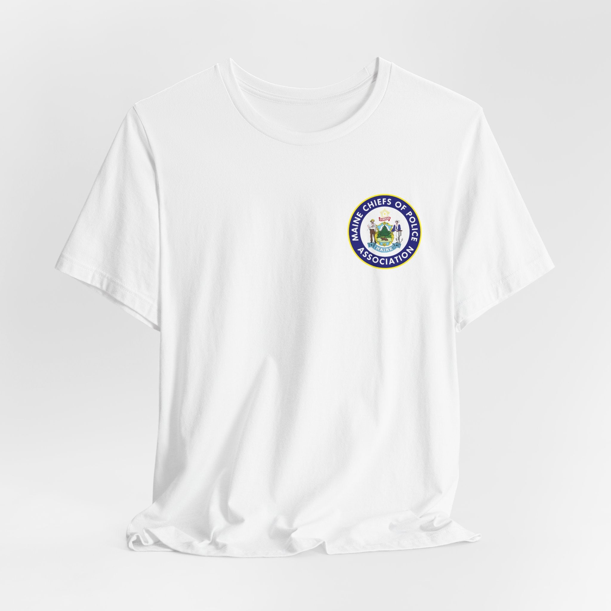 Salish Chiefs of Police Association Logo Tee — Small Chest Emblem Short Sleeve Shirt