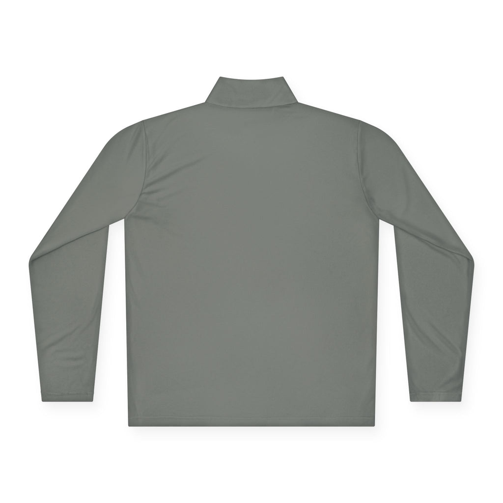 Quarter-Zip Pullover — Minimal Paw Emblem Chest Logo, Casual Outdoor Layer