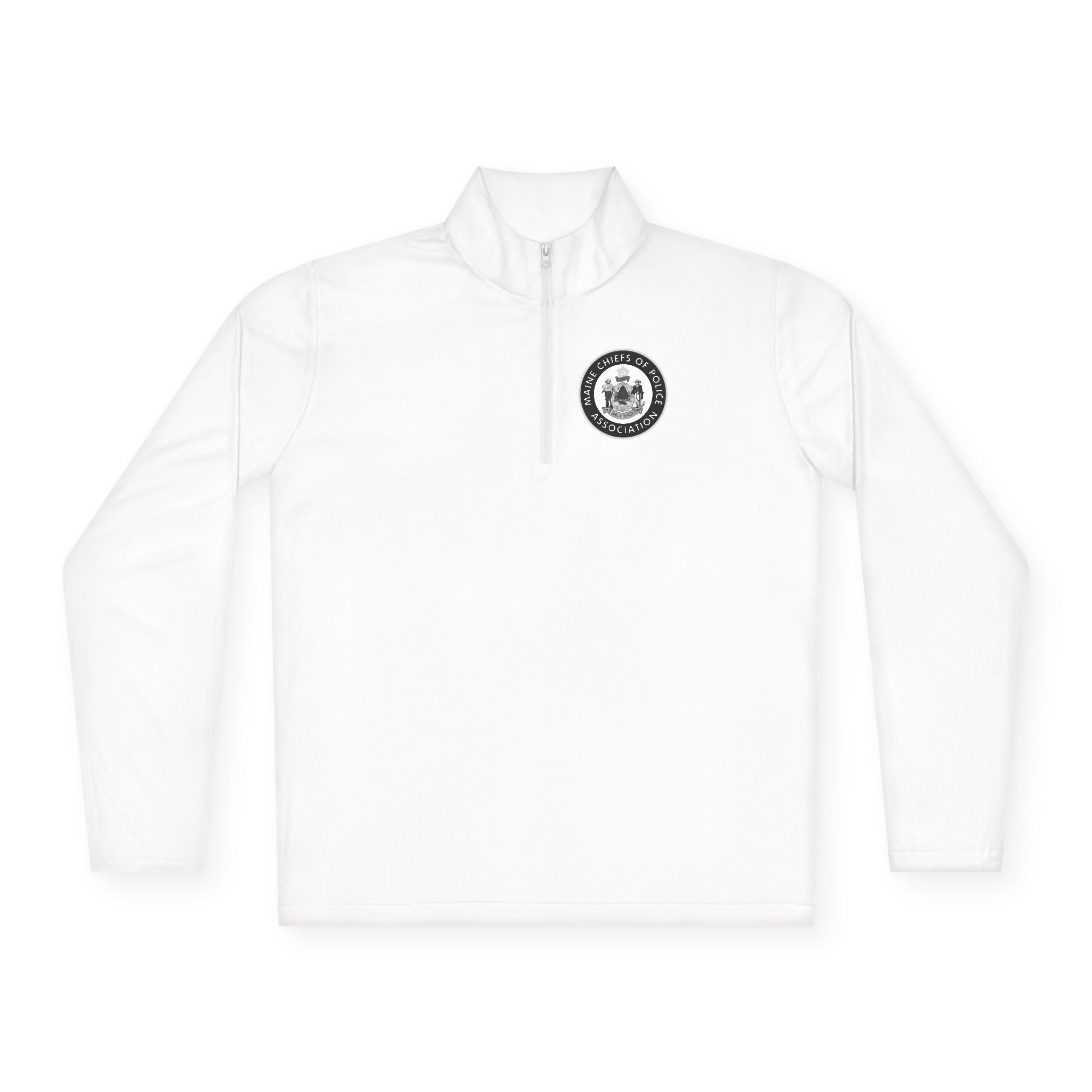 Quarter-Zip Pullover — Minimal Paw Emblem Chest Logo, Casual Outdoor Layer