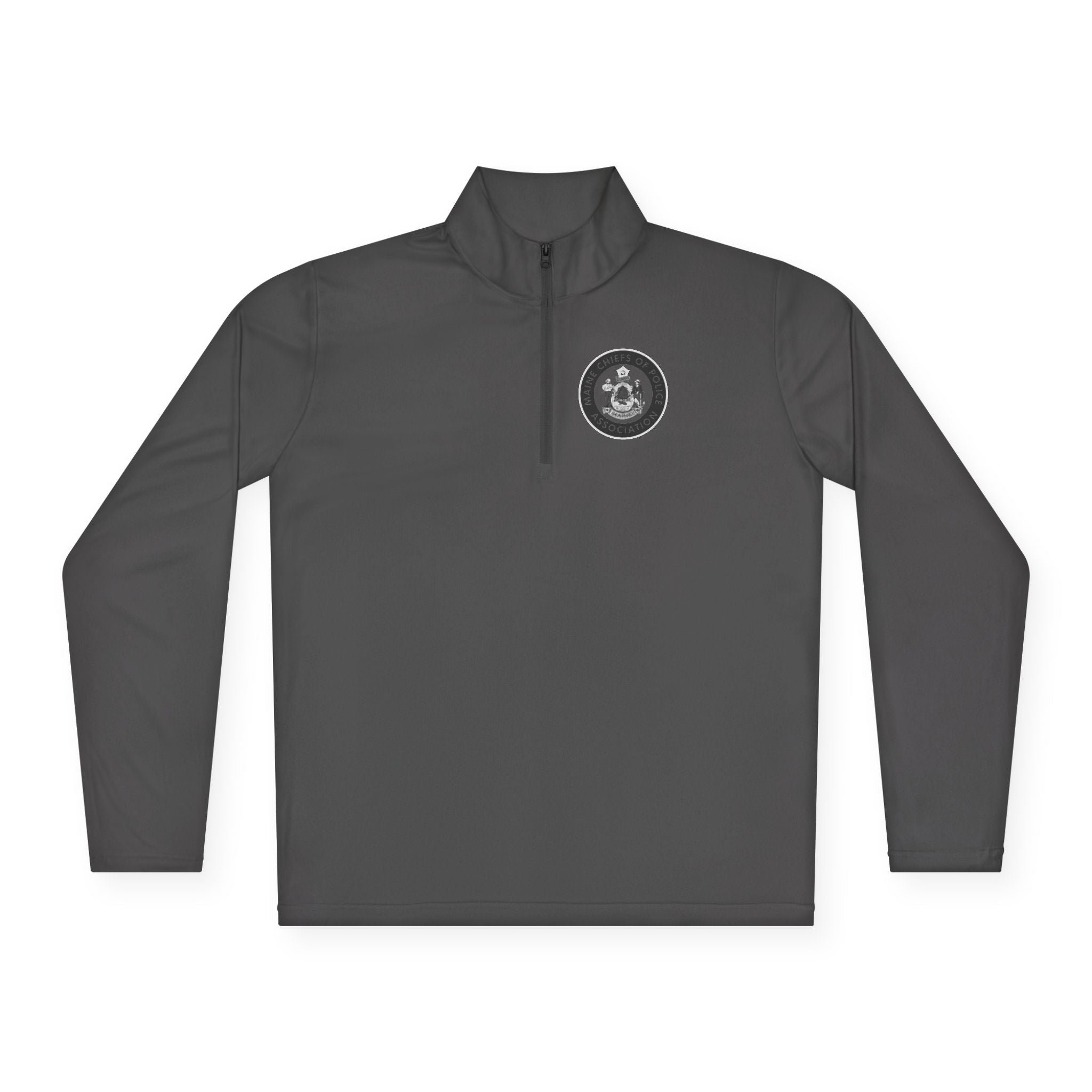 Quarter-Zip Pullover — Minimal Paw Emblem Chest Logo, Casual Outdoor Layer