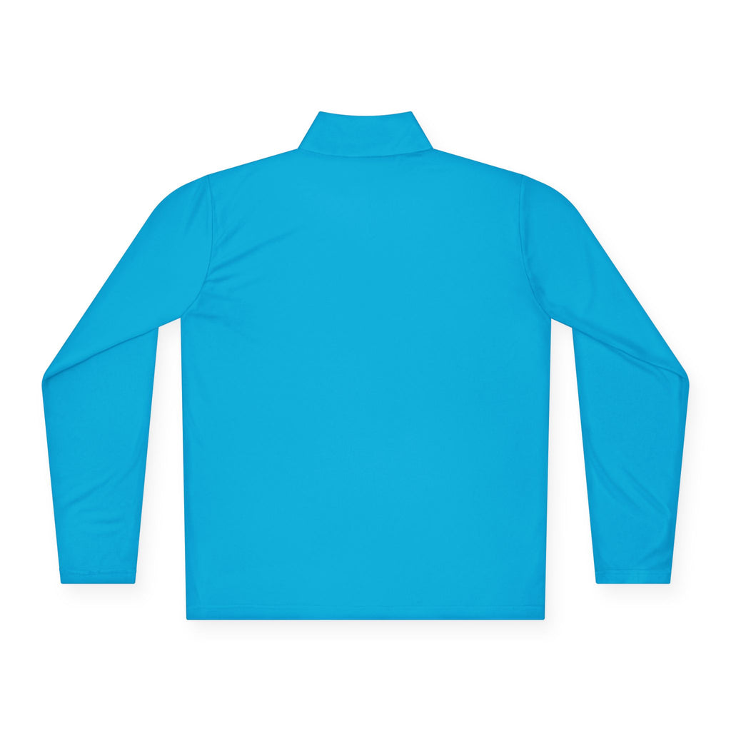 Quarter-Zip Pullover — Retro Floral Badge Embroidered Pullover