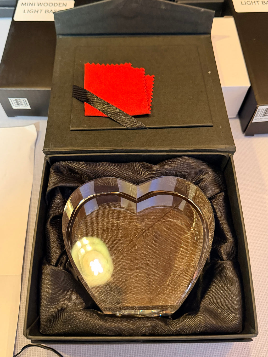 3D Crystal Engraving 3" X 2" X 2"